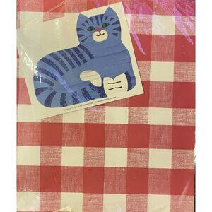 Vintage Current Gift Wrap and Gift Card NEW 1987 Cat All Occasion